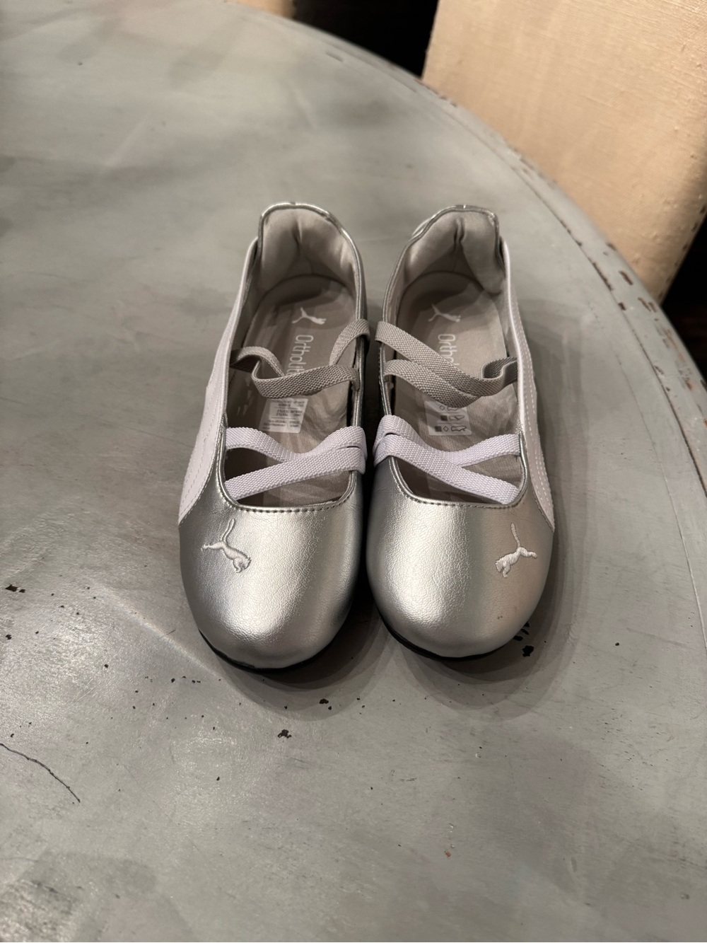 PUMA Speedcat Ballet Metallic Silver Junior’s 5.5 Women’s 6.5